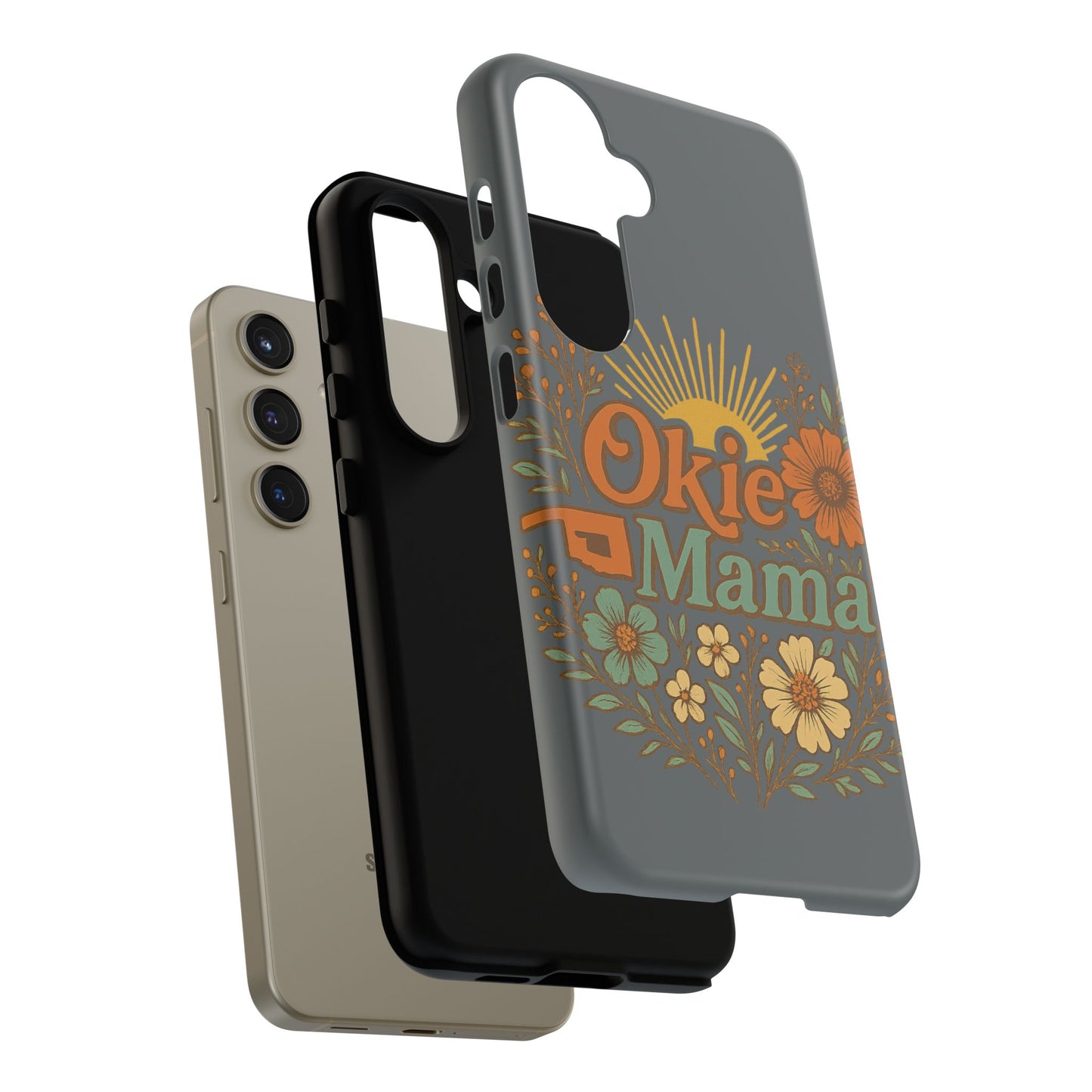 Floral Phone Case for Okie Mamas, Custom Tough Case, Gift for Mothers Day, Birthday, Stylish Phone Cover, Nature-Inspired Design