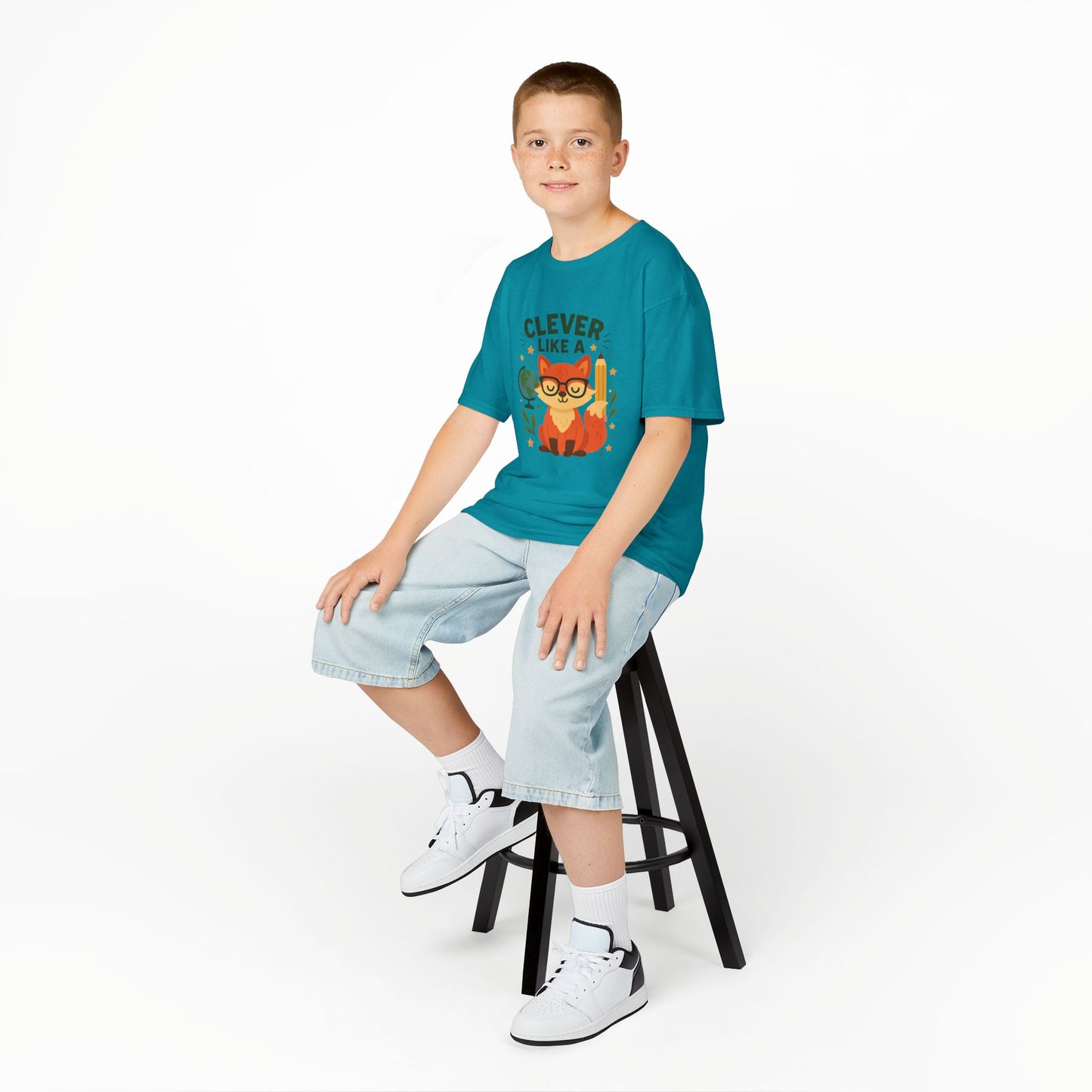 Clever Fox Kids Tee - Adorable Cotton T-Shirt for Young Animal Lovers, Everyday Wear, Gifts for Birthdays, Animal-Themed Parties, Back [...]