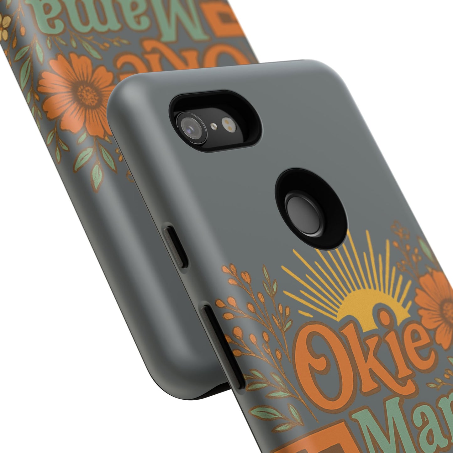Floral Phone Case for Okie Mamas, Custom Tough Case, Gift for Mothers Day, Birthday, Stylish Phone Cover, Nature-Inspired Design