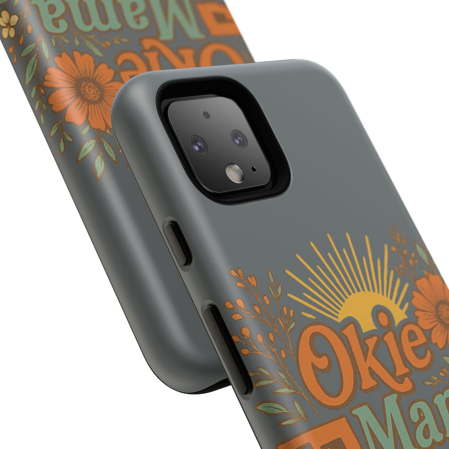 Floral Phone Case for Okie Mamas, Custom Tough Case, Gift for Mothers Day, Birthday, Stylish Phone Cover, Nature-Inspired Design