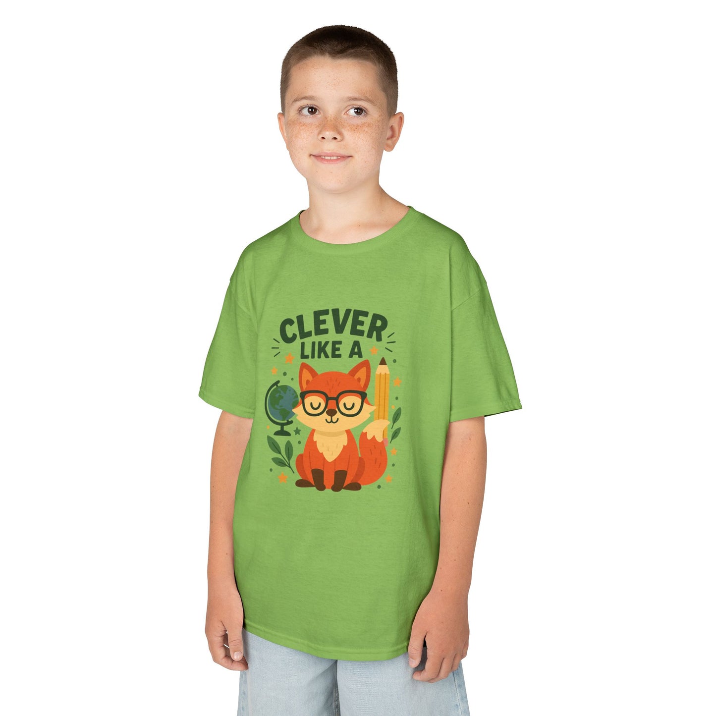 Clever Fox Kids Tee - Adorable Cotton T-Shirt for Young Animal Lovers, Everyday Wear, Gifts for Birthdays, Animal-Themed Parties, Back [...]