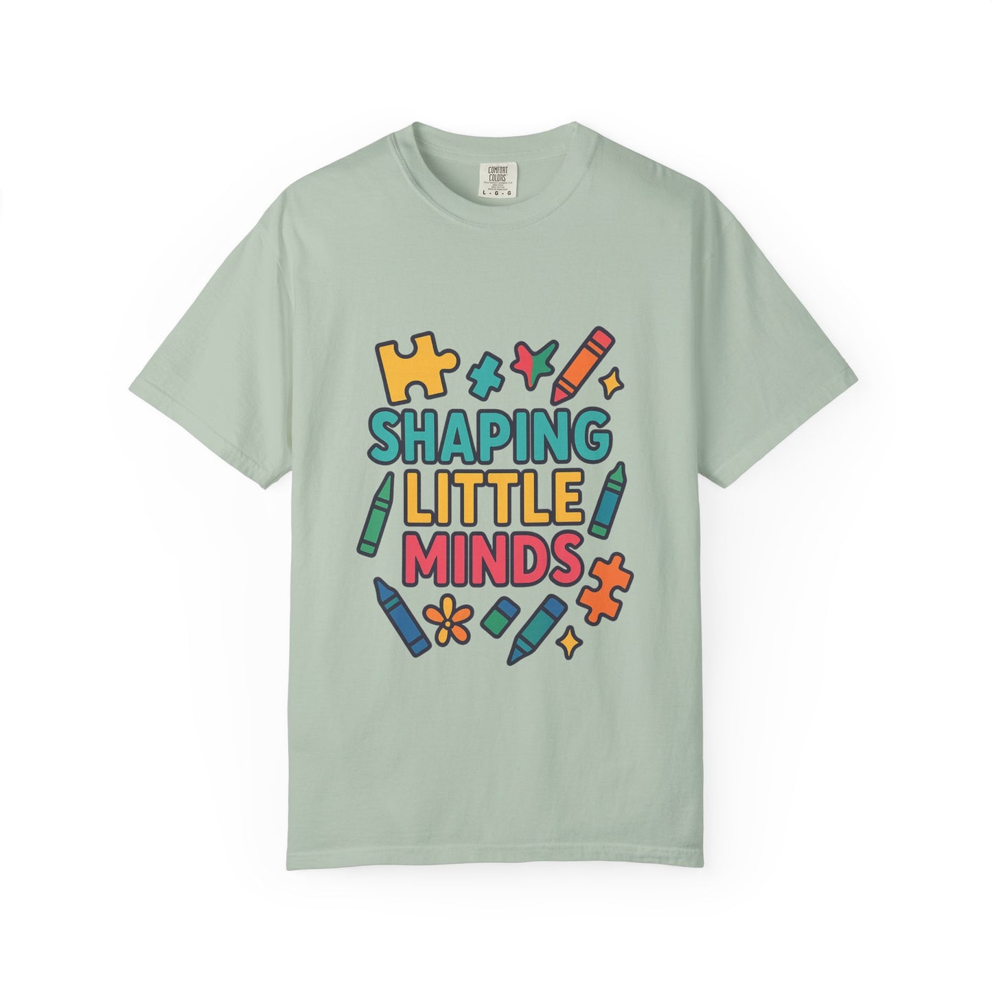 Shaping Little Minds Comfort Colors T-Shirt | Unisex Teacher Gift, Classroom Style, Colorful Educational Tee, Back to School, Kids' Inspiration