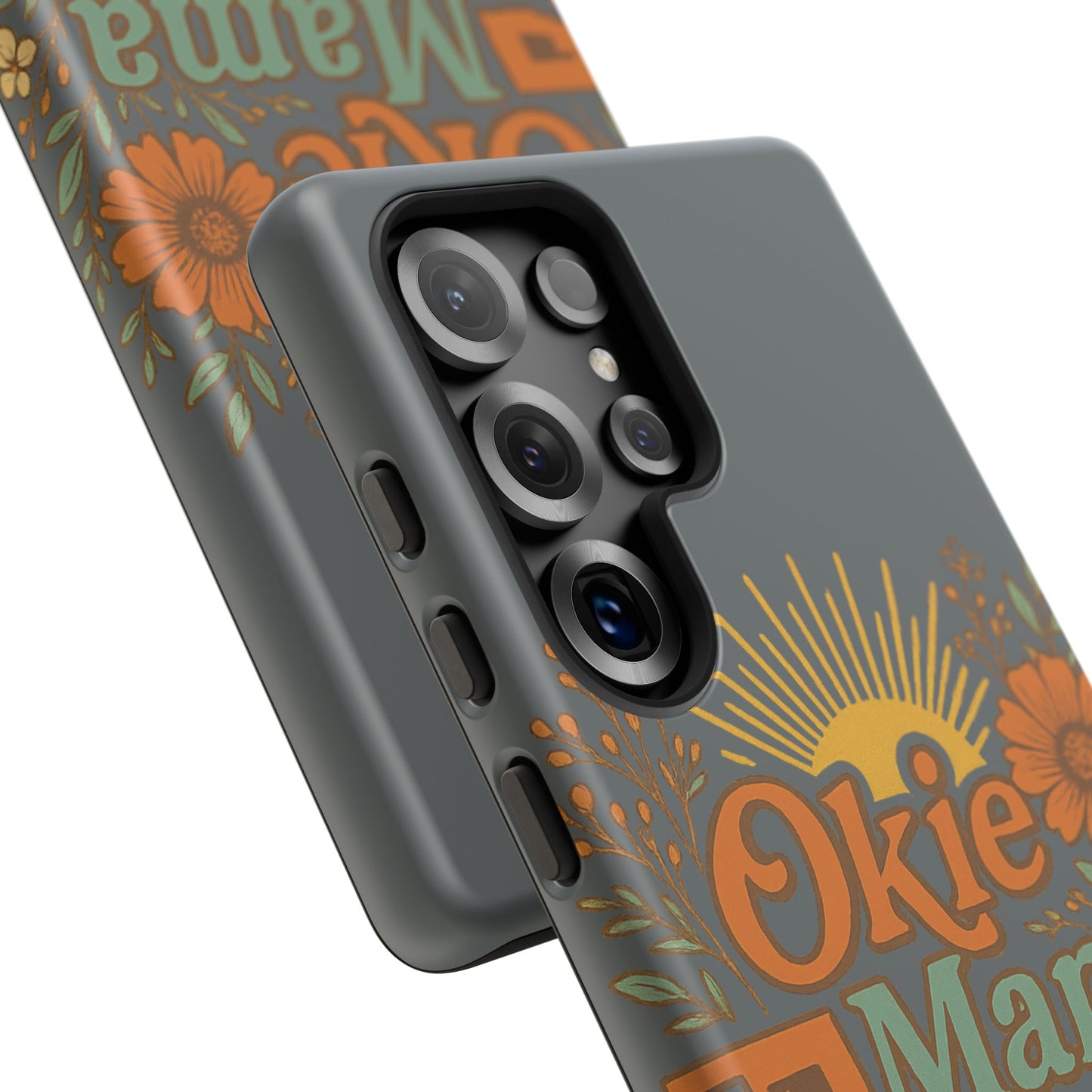 Floral Phone Case for Okie Mamas, Custom Tough Case, Gift for Mothers Day, Birthday, Stylish Phone Cover, Nature-Inspired Design