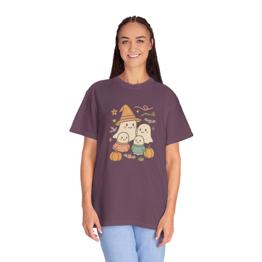 Adorable Halloween Ghost Family Comfort Colors T-Shirt, Cute Fall Tee, Halloween Costume, Unisex Gift, Spooky Season Fun