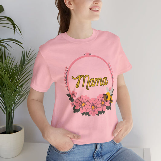 Mama Floral Bee Tee, Mother's Day Gift, Unisex Shirt, Spring Fashion, Cute Mom Shirt, Gift for Mom, Floral Design Tee