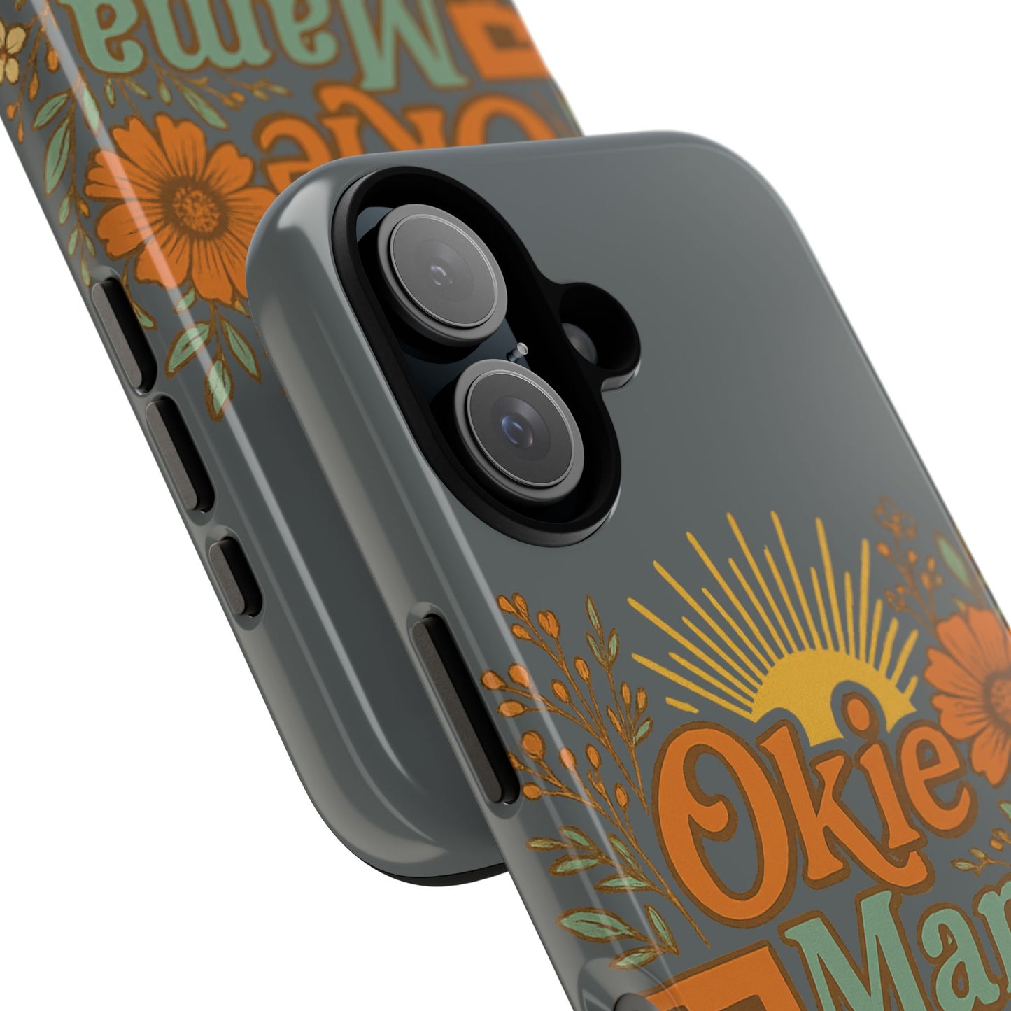 Floral Phone Case for Okie Mamas, Custom Tough Case, Gift for Mothers Day, Birthday, Stylish Phone Cover, Nature-Inspired Design
