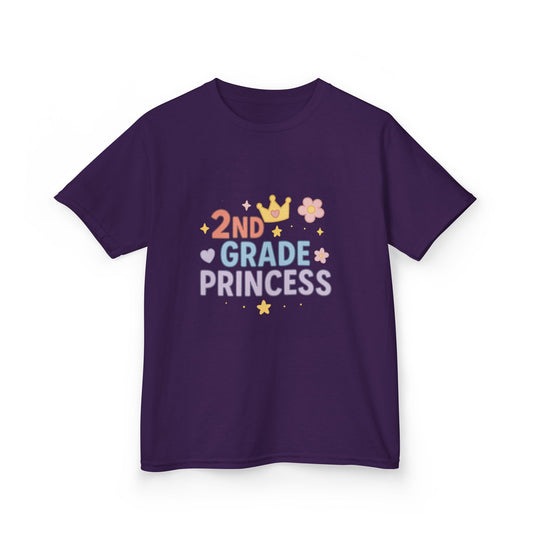 Kids 2nd Grade Princess Tee - Cute Cotton Kids T-Shirt, Birthday Gift, Back to School, Princess Lover Gift, Funny Kids T-Shirt