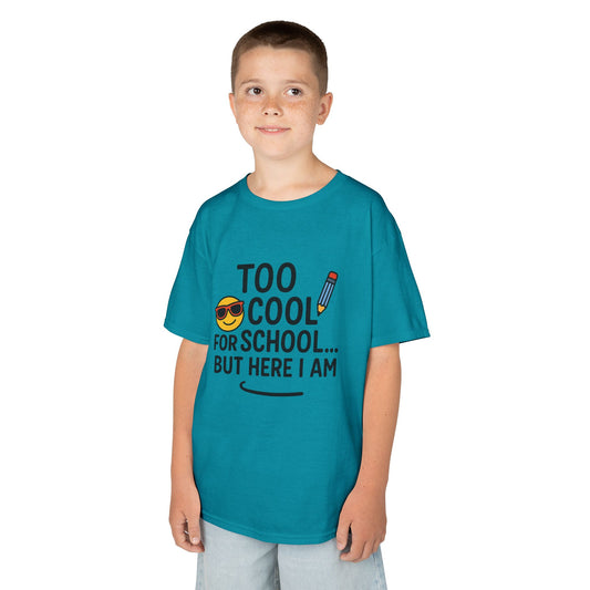 Kids Fun Tee: 'Too Cool for School' Graphic Shirt, Kids Tops, Back to School Wear, Birthday Gift, Casual Apparel