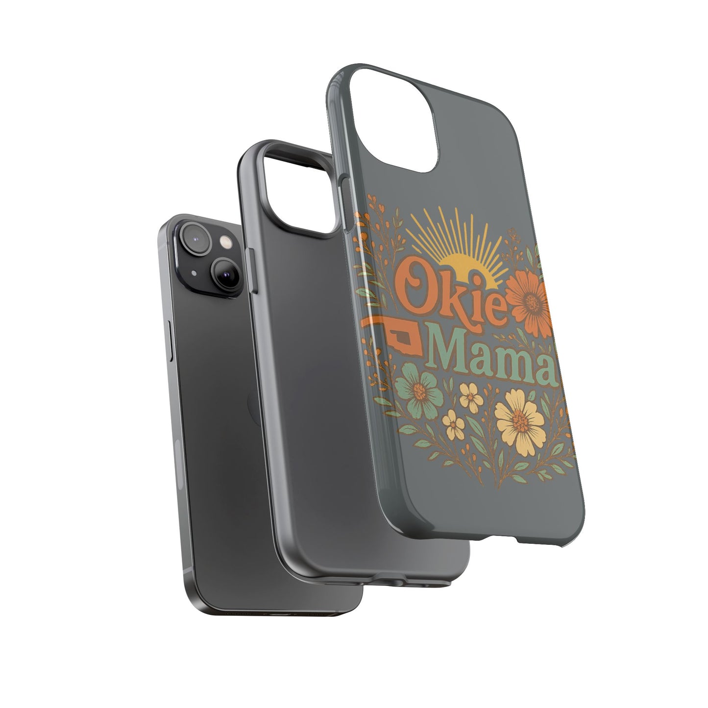 Floral Phone Case for Okie Mamas, Custom Tough Case, Gift for Mothers Day, Birthday, Stylish Phone Cover, Nature-Inspired Design