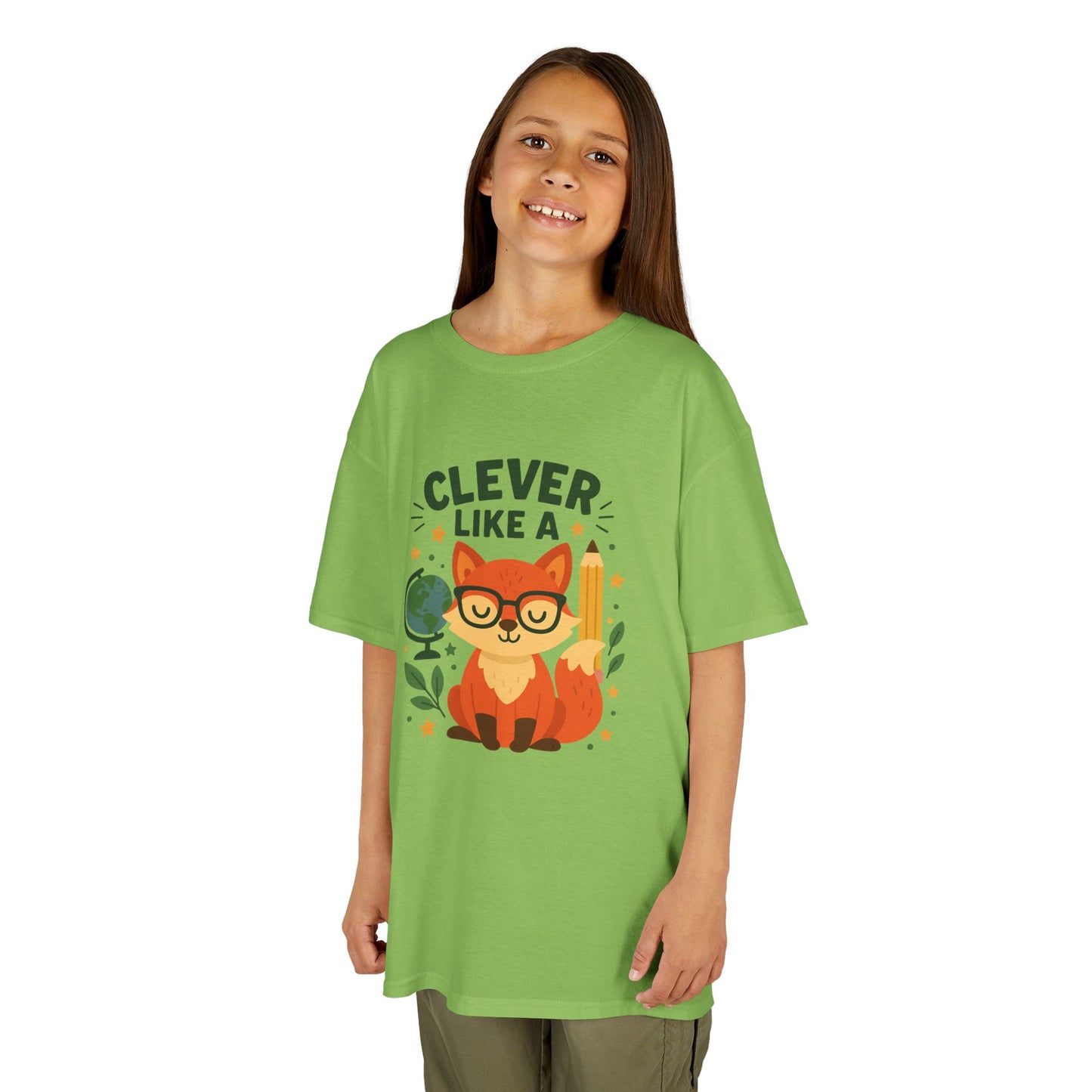 Clever Fox Kids Tee - Adorable Cotton T-Shirt for Young Animal Lovers, Everyday Wear, Gifts for Birthdays, Animal-Themed Parties, Back [...]