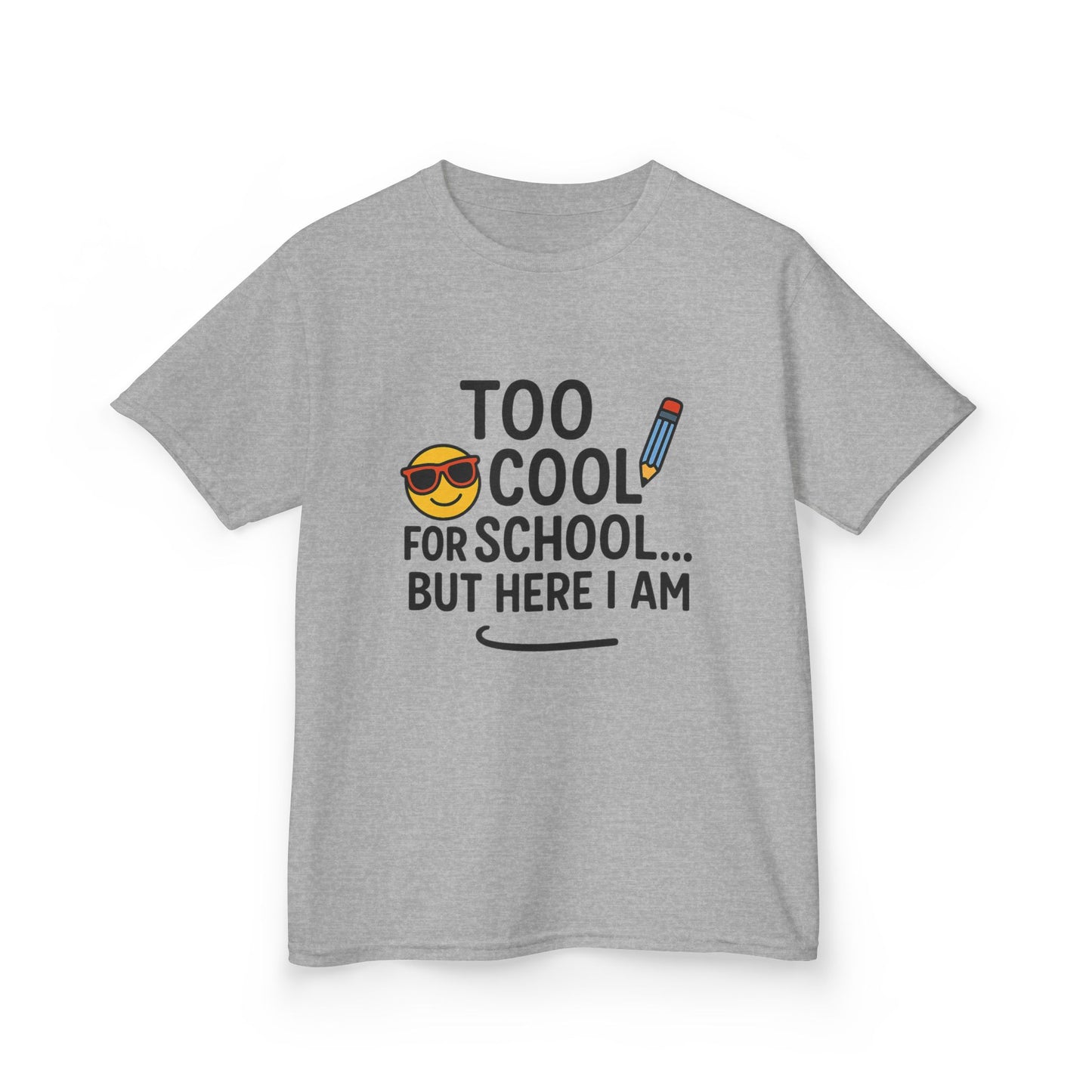 Kids Fun Tee: 'Too Cool for School' Graphic Shirt, Kids Tops, Back to School Wear, Birthday Gift, Casual Apparel