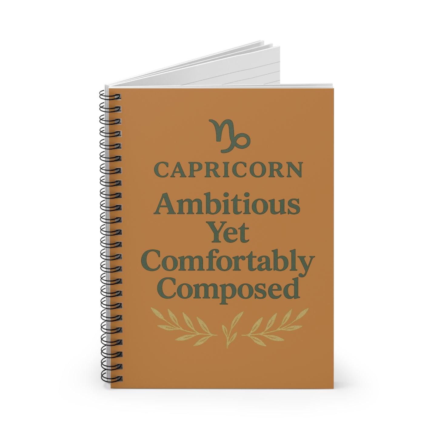 Capricorn Spiral Notebook - Ambitious Yet Comfortably Composed, Astrology Journal, Gift for Capricorn, Daily Planner, Motivational [...]