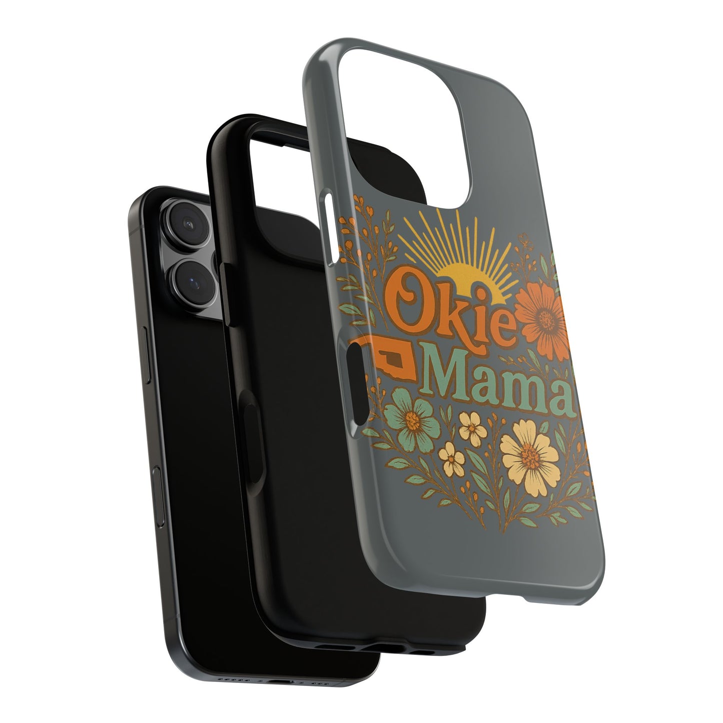 Floral Phone Case for Okie Mamas, Custom Tough Case, Gift for Mothers Day, Birthday, Stylish Phone Cover, Nature-Inspired Design