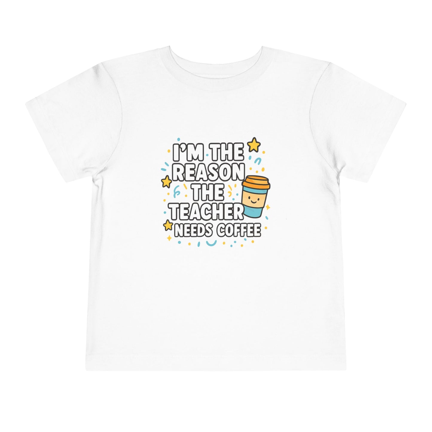 Toddler Teacher Appreciation Tee, Cute Toddler T-Shirt, Gifts for Teachers, Funny Kids Tee, Back to School Outfit, Coffee Lover Shirt