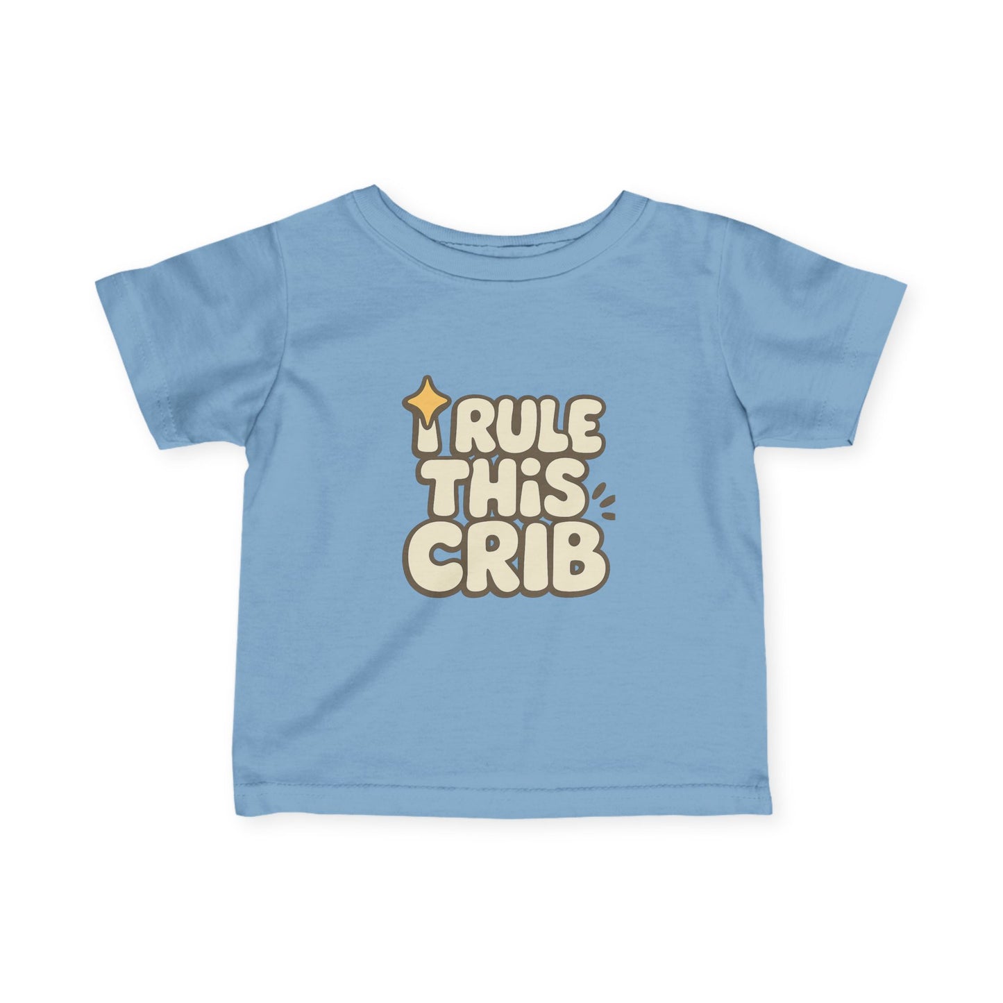 Funny Infant Tee, I Rule This Crib Shirt, Baby Gift, Cute Toddler Clothing, Newborn Outfit, Baby Shower Present, Kids Fashion