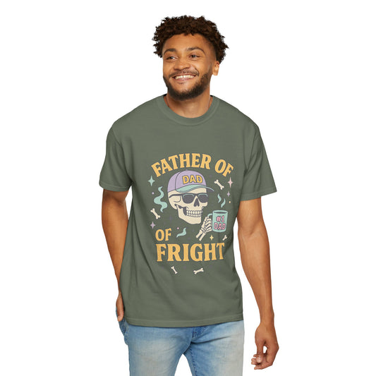 Father of Fright Comfort Colors Shirt, Unisex Halloween T-shirt, Dad Gifts, Spooky Style Tee, Family Fun Apparel, Skeleton Graphic Tee