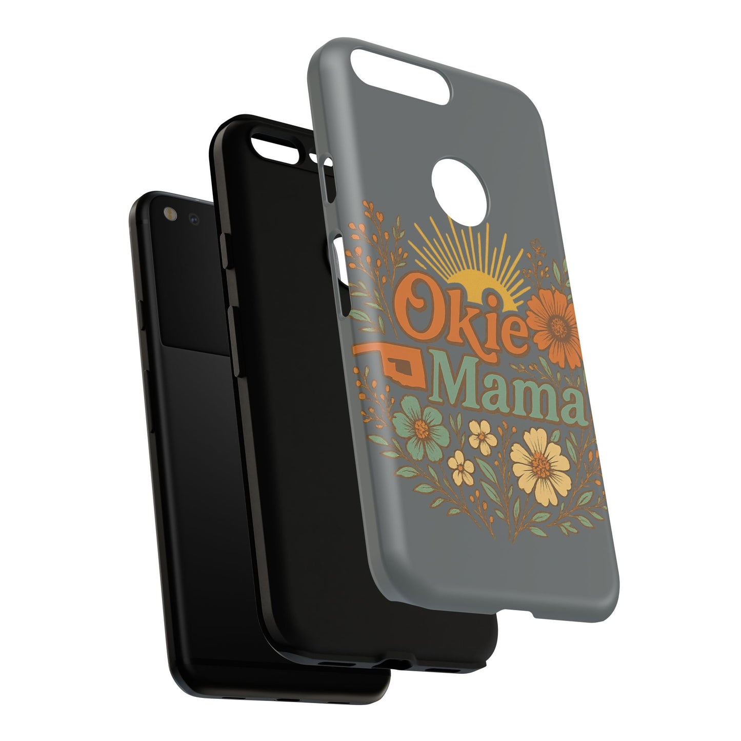 Floral Phone Case for Okie Mamas, Custom Tough Case, Gift for Mothers Day, Birthday, Stylish Phone Cover, Nature-Inspired Design
