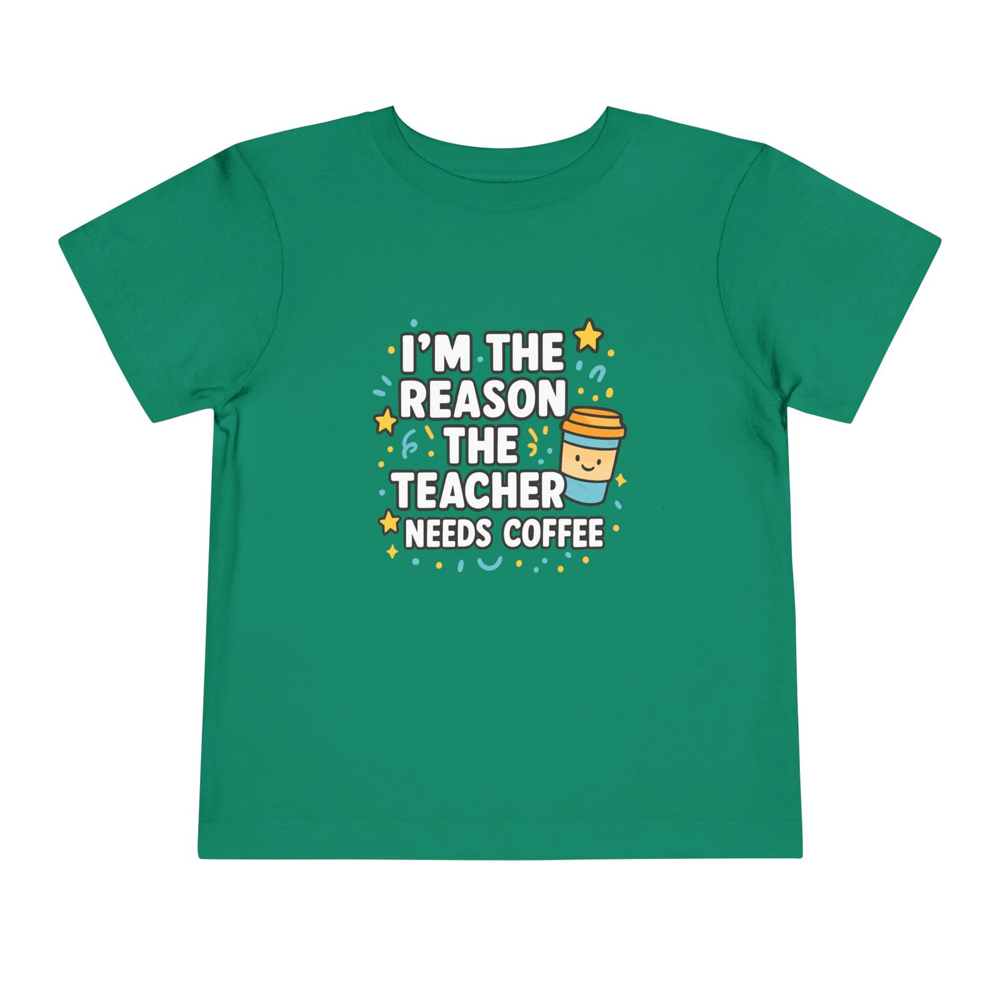 Toddler Teacher Appreciation Tee, Cute Toddler T-Shirt, Gifts for Teachers, Funny Kids Tee, Back to School Outfit, Coffee Lover Shirt