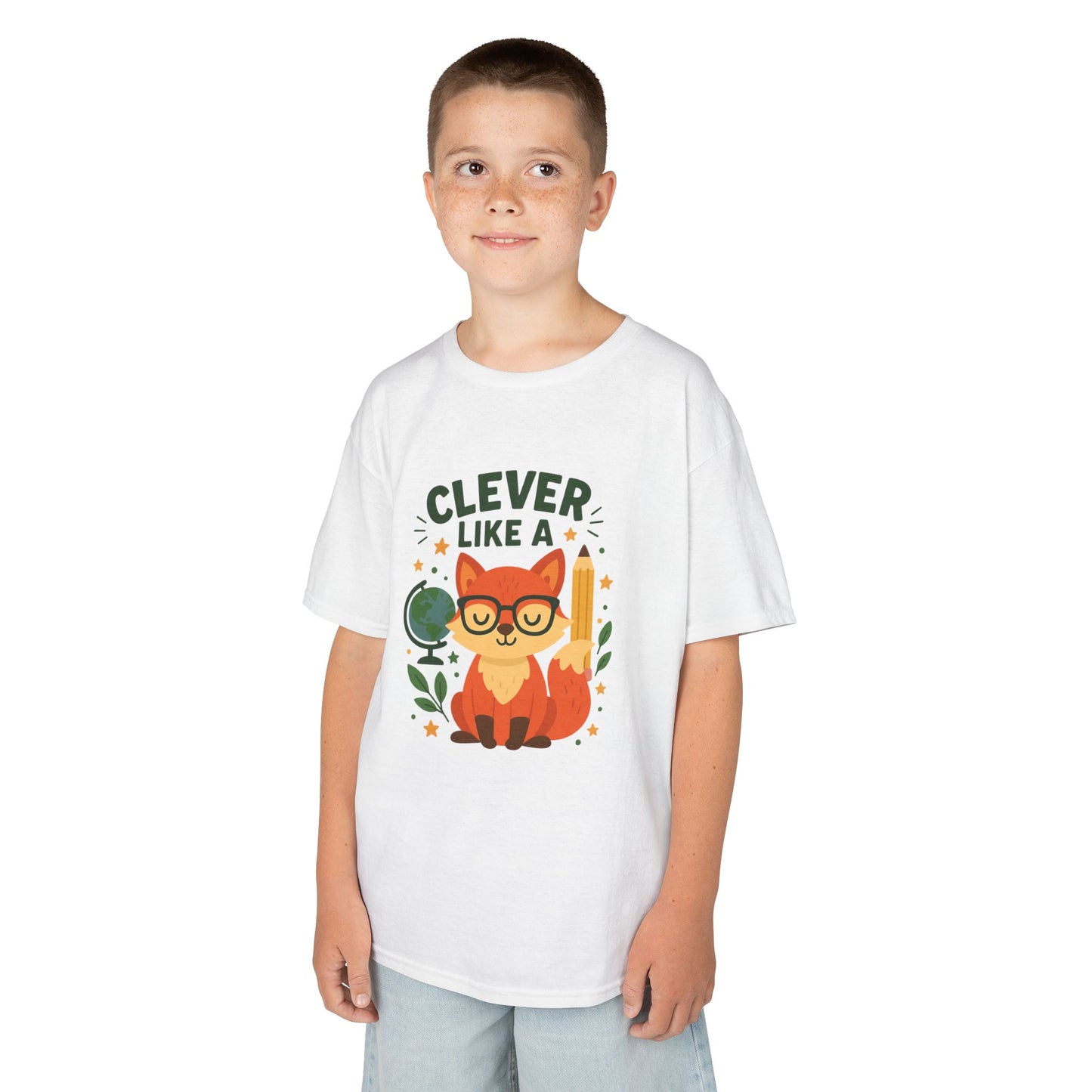 Clever Fox Kids Tee - Adorable Cotton T-Shirt for Young Animal Lovers, Everyday Wear, Gifts for Birthdays, Animal-Themed Parties, Back [...]