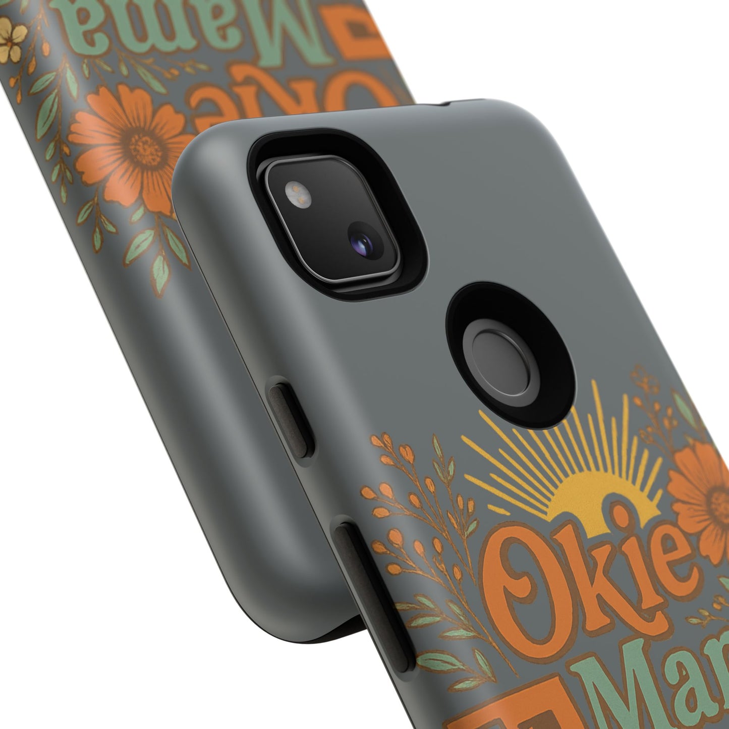 Floral Phone Case for Okie Mamas, Custom Tough Case, Gift for Mothers Day, Birthday, Stylish Phone Cover, Nature-Inspired Design