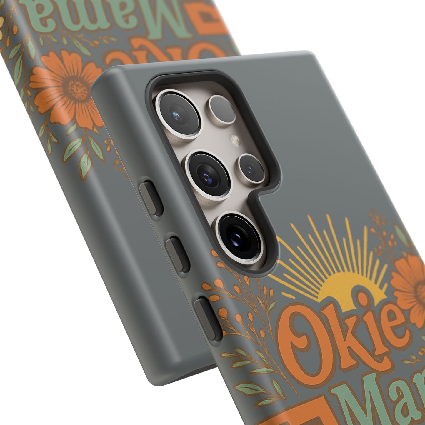 Floral Phone Case for Okie Mamas, Custom Tough Case, Gift for Mothers Day, Birthday, Stylish Phone Cover, Nature-Inspired Design