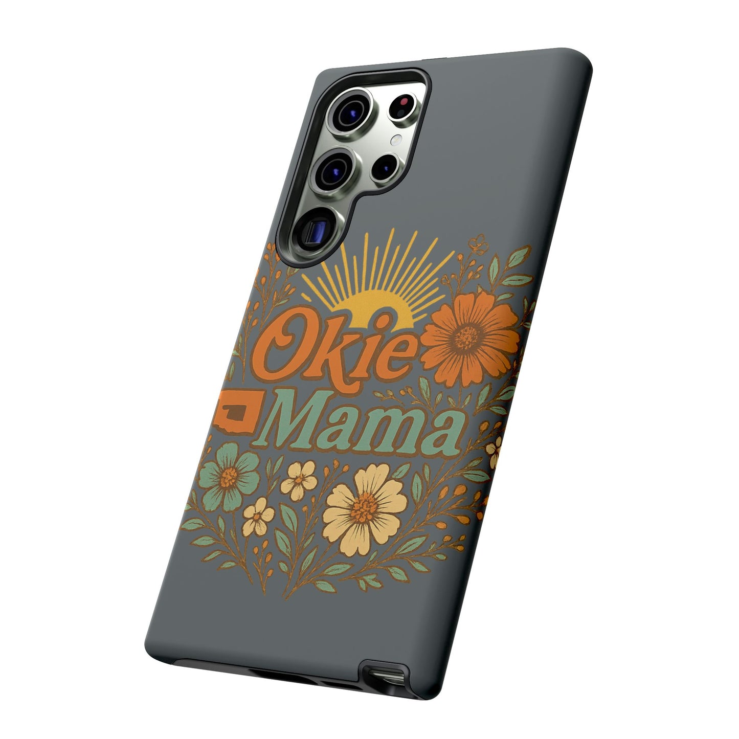 Floral Phone Case for Okie Mamas, Custom Tough Case, Gift for Mothers Day, Birthday, Stylish Phone Cover, Nature-Inspired Design