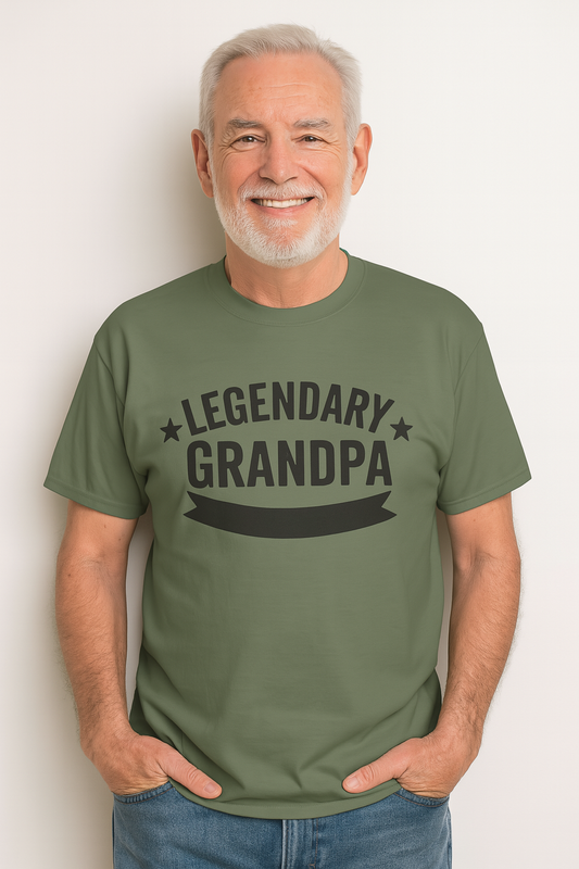 Legendary Grandpa T-Shirt | Gift for Grandparents, Dad Shirt, Family Reunion Tee, Fathers Day Gift, Unisex Casual Wear
