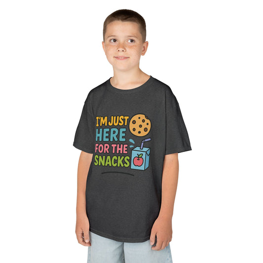 Kids Snack Time Tee - Fun Kids T-Shirt, Cute Cotton Tee, Snack Lover Gift, Funny Kids Apparel, Birthday Gift for Kids