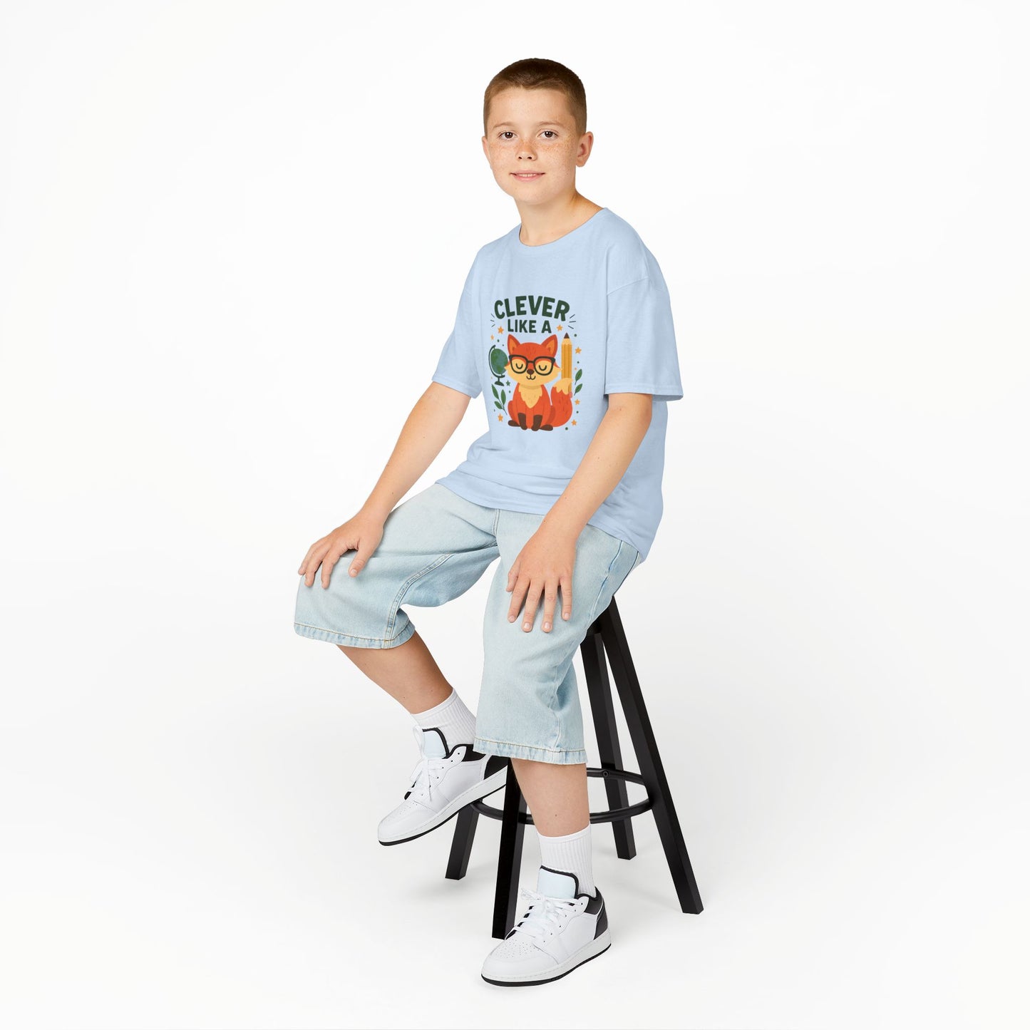 Clever Fox Kids Tee - Adorable Cotton T-Shirt for Young Animal Lovers, Everyday Wear, Gifts for Birthdays, Animal-Themed Parties, Back [...]