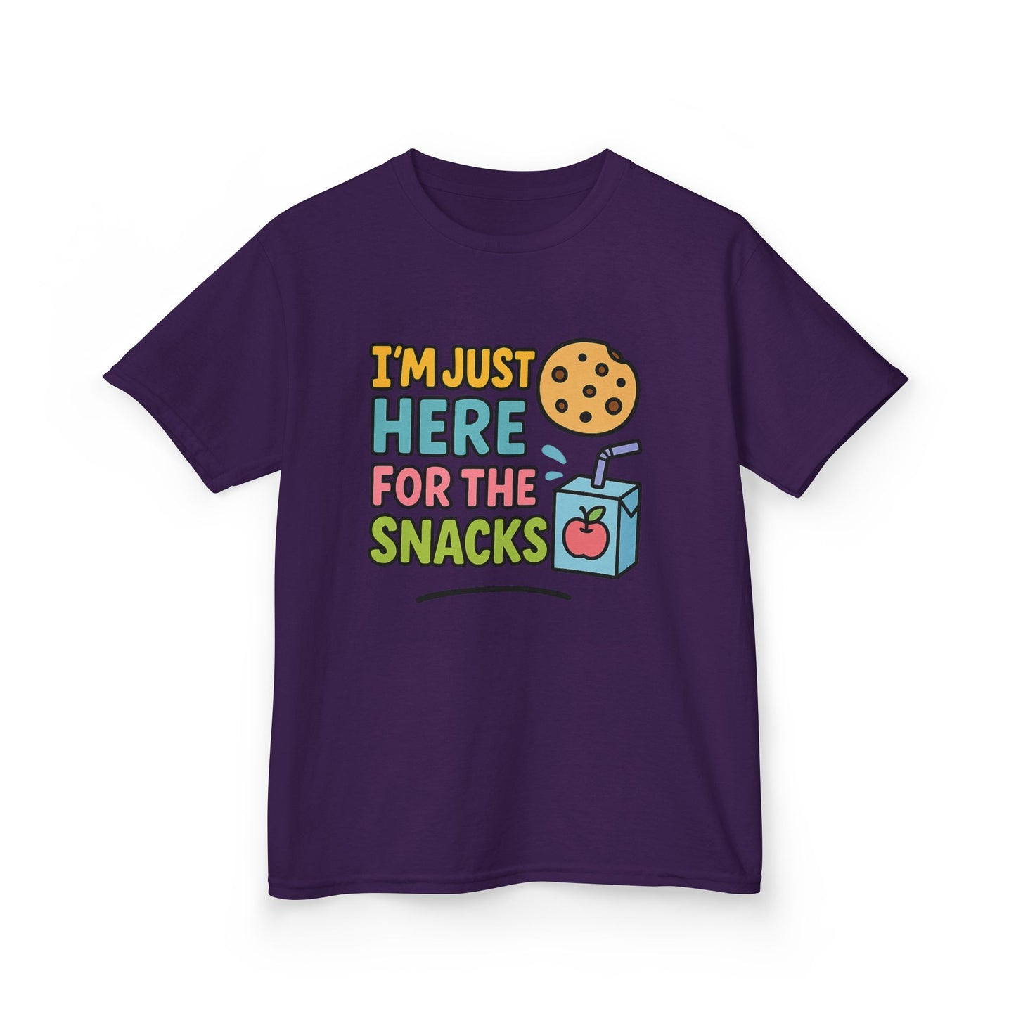 Kids Snack Time Tee - Fun Kids T-Shirt, Cute Cotton Tee, Snack Lover Gift, Funny Kids Apparel, Birthday Gift for Kids