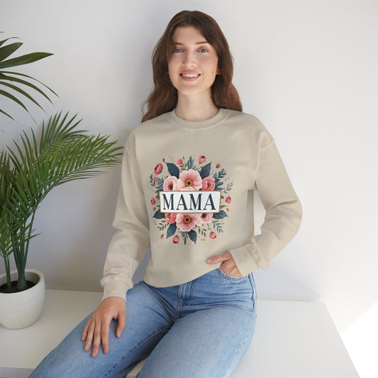 Floral Mama Sweatshirt, Mother's Day Gift, Cozy Sweatshirt, Unisex Crewneck, Floral Sweatshirt for Moms, Spring Fashion