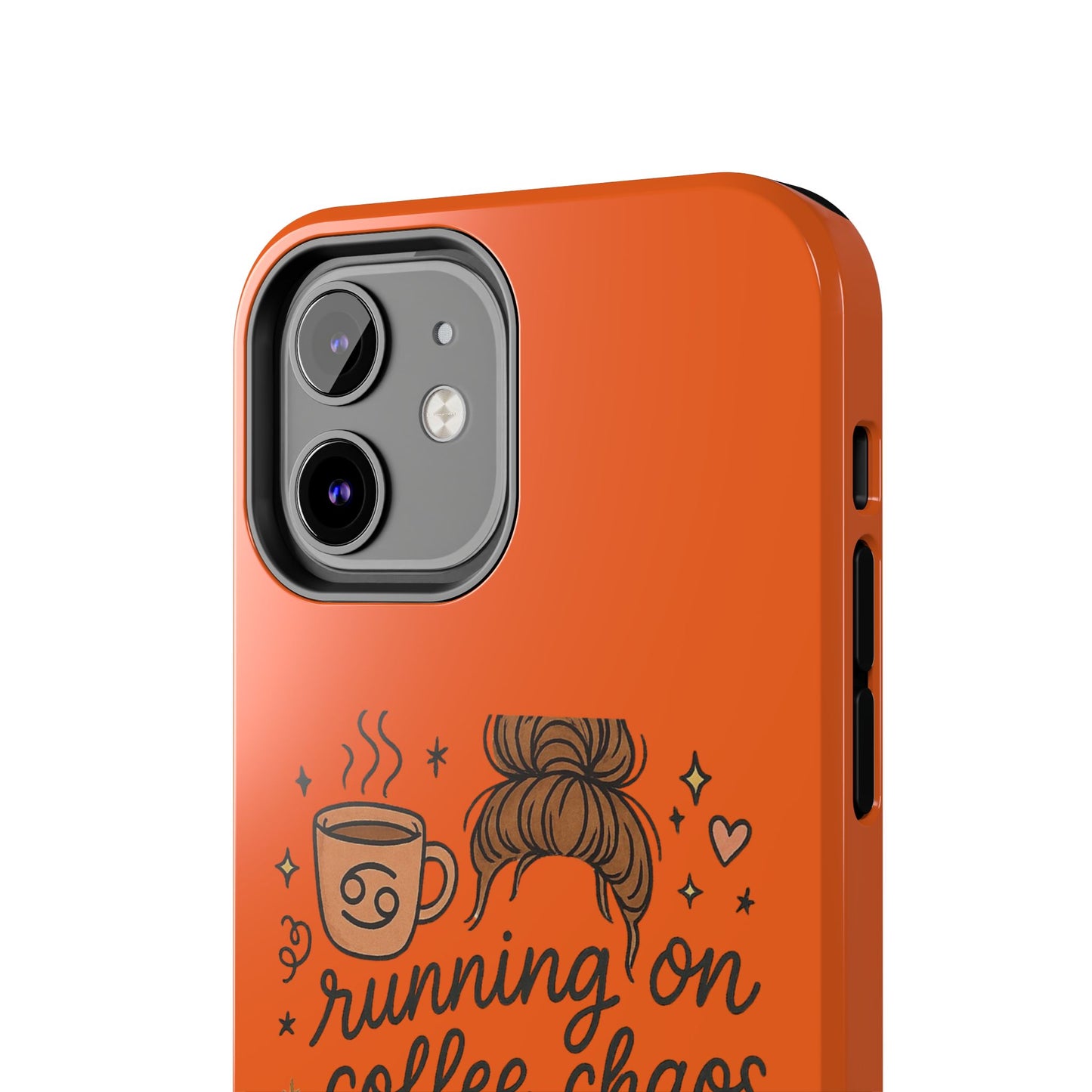 Cute Coffee Chaos Phone Case - Running on Coffee, Chaos & Cuddles, Stylish Tough Case for Coffee Lovers, Gift for Friends, Cute Phone Cover