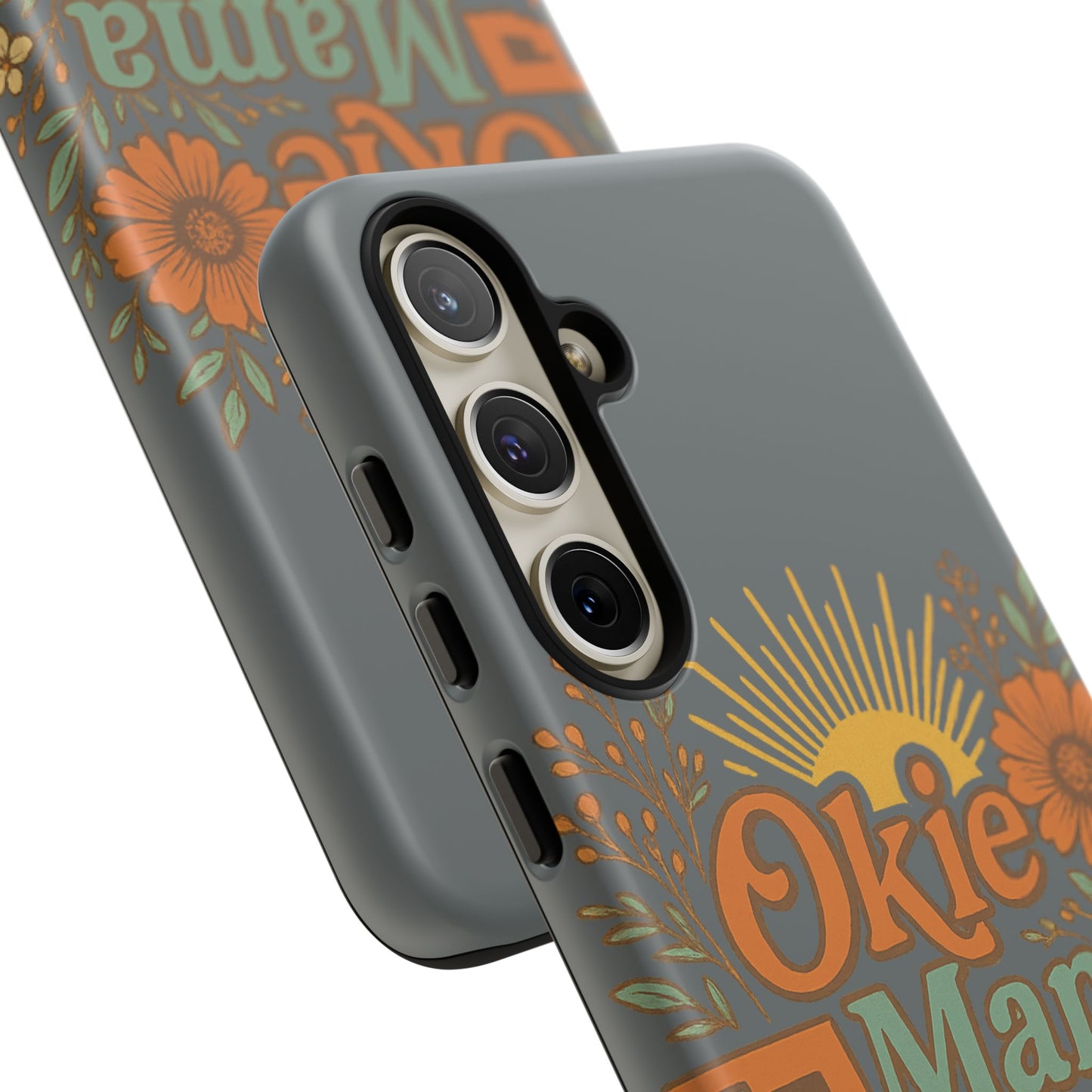 Floral Phone Case for Okie Mamas, Custom Tough Case, Gift for Mothers Day, Birthday, Stylish Phone Cover, Nature-Inspired Design
