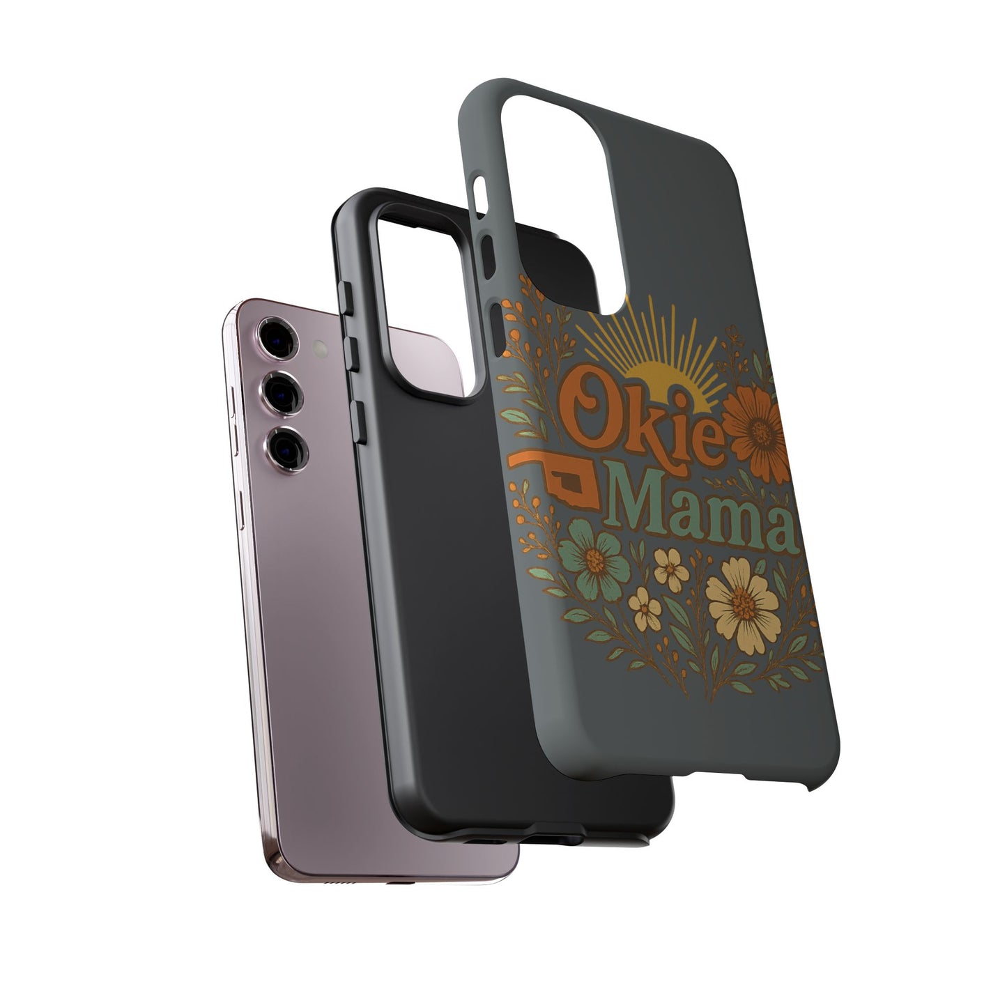 Floral Phone Case for Okie Mamas, Custom Tough Case, Gift for Mothers Day, Birthday, Stylish Phone Cover, Nature-Inspired Design
