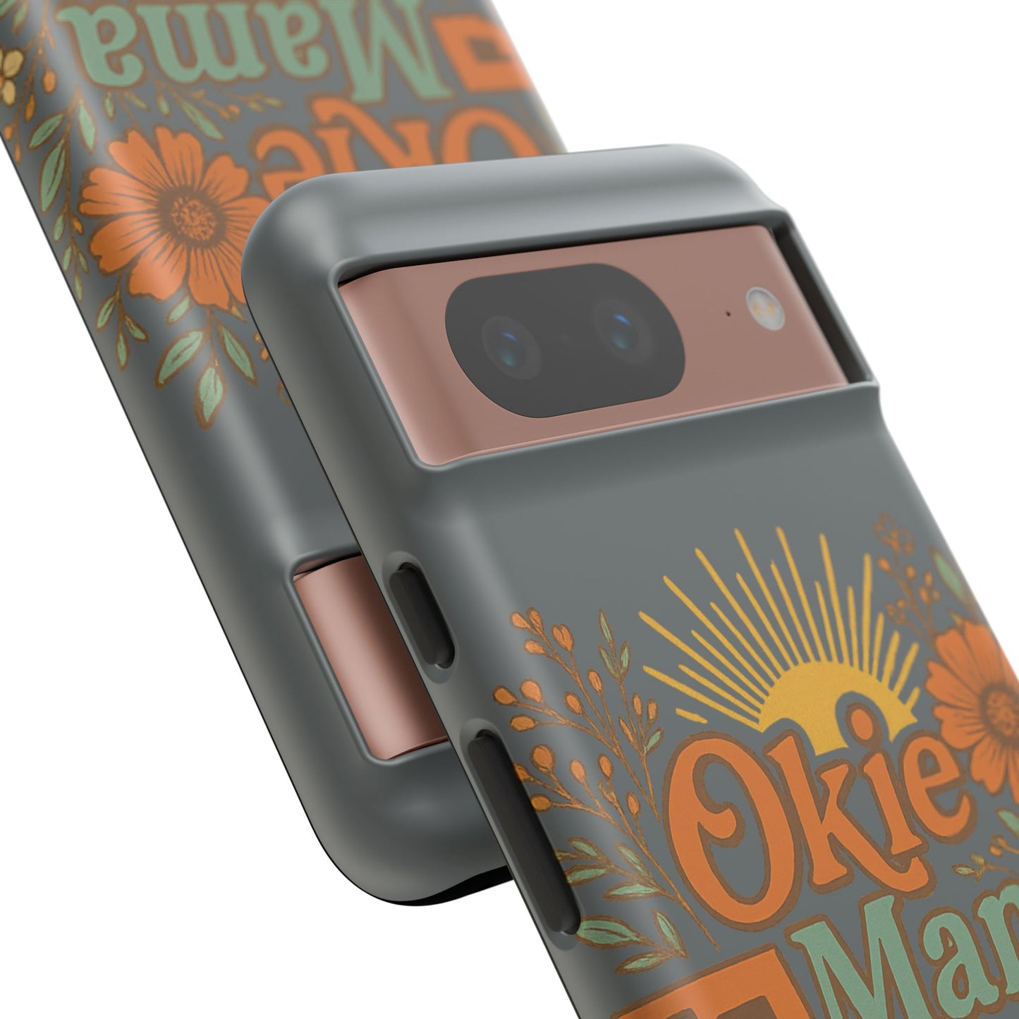 Floral Phone Case for Okie Mamas, Custom Tough Case, Gift for Mothers Day, Birthday, Stylish Phone Cover, Nature-Inspired Design