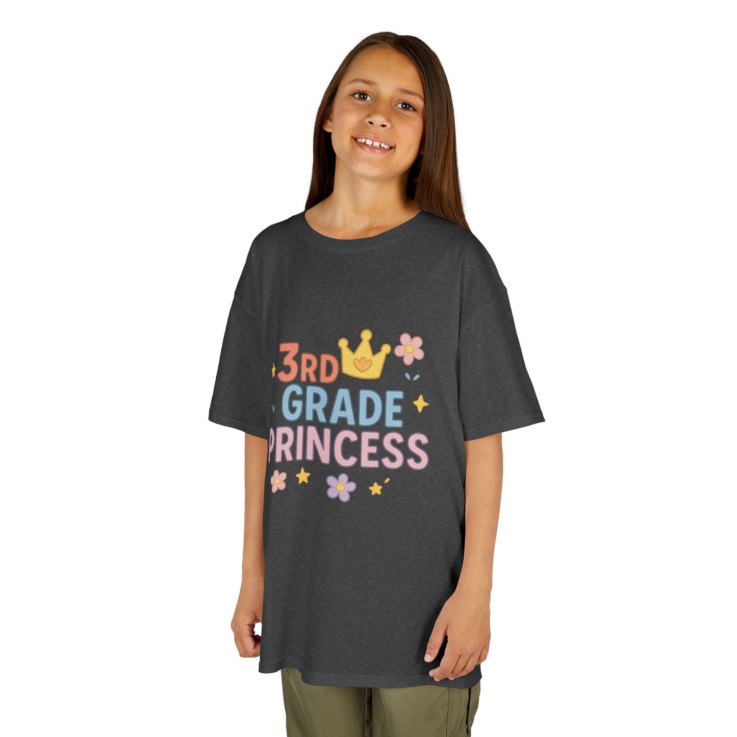 3rd Grade Princess Tee - Cute Kids Heavy Cotton Shirt, Birthday Gift, School Outfit, Toddler Apparel, Princess Theme