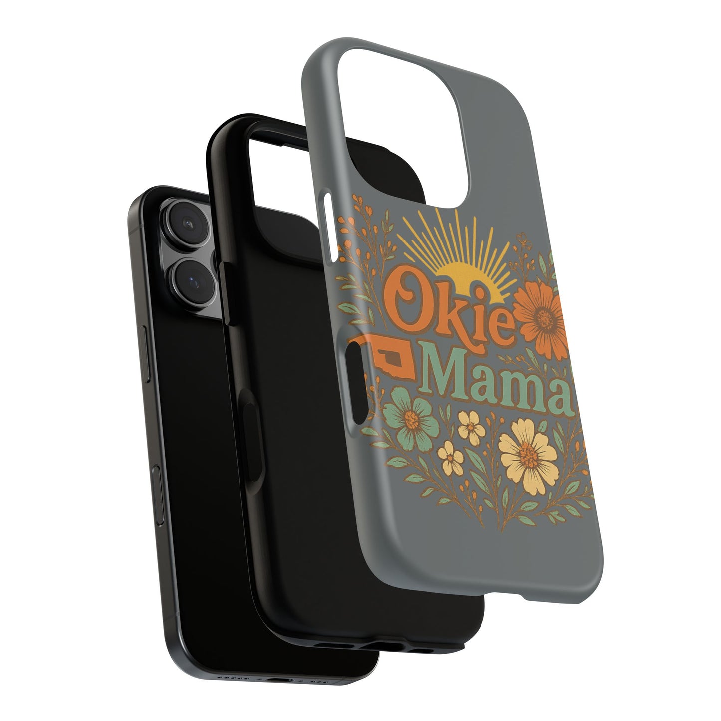 Floral Phone Case for Okie Mamas, Custom Tough Case, Gift for Mothers Day, Birthday, Stylish Phone Cover, Nature-Inspired Design