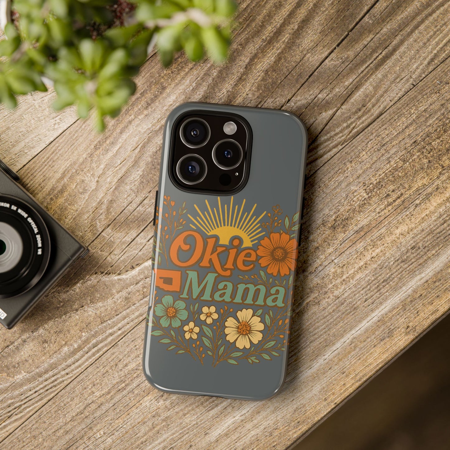 Floral Phone Case for Okie Mamas, Custom Tough Case, Gift for Mothers Day, Birthday, Stylish Phone Cover, Nature-Inspired Design