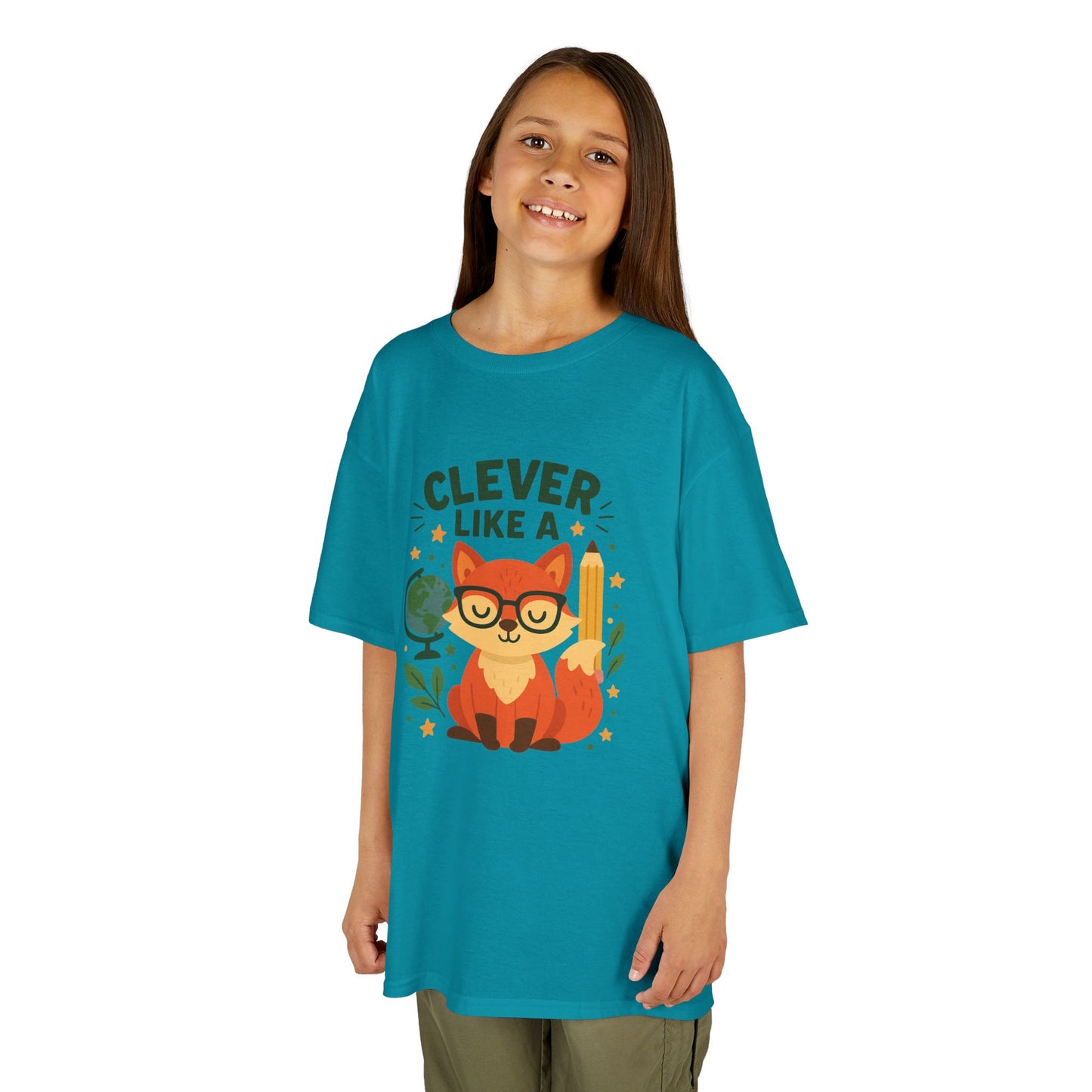 Clever Fox Kids Tee - Adorable Cotton T-Shirt for Young Animal Lovers, Everyday Wear, Gifts for Birthdays, Animal-Themed Parties, Back [...]