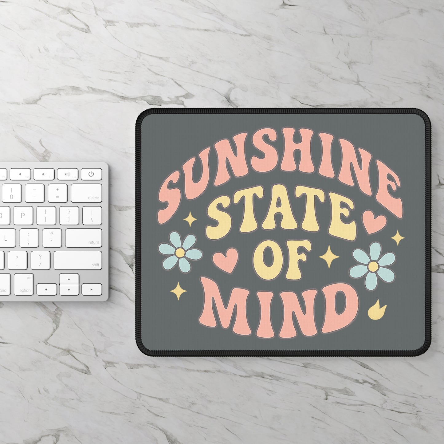 Sunny Vibe Gaming Mouse Pad - Sunshine State of Mind Design, Desk Accessories, Gamer Gifts, Home Office Decor, PC Setup