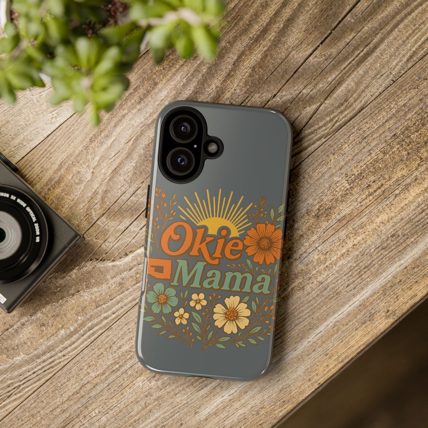 Floral Phone Case for Okie Mamas, Custom Tough Case, Gift for Mothers Day, Birthday, Stylish Phone Cover, Nature-Inspired Design