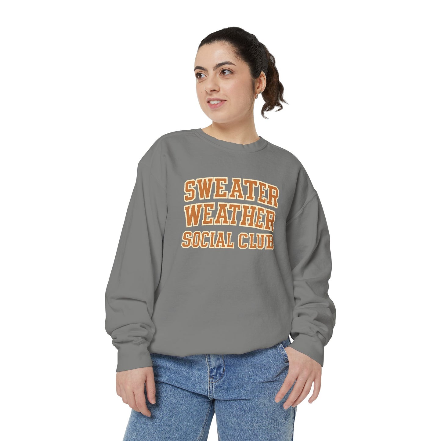 Sweater Weather Club Comfort Colors Sweatshirt, Cozy Fall Apparel, Trendy Unisex Sweatshirt, Autumn Fashion, Gift for Sweater Lovers