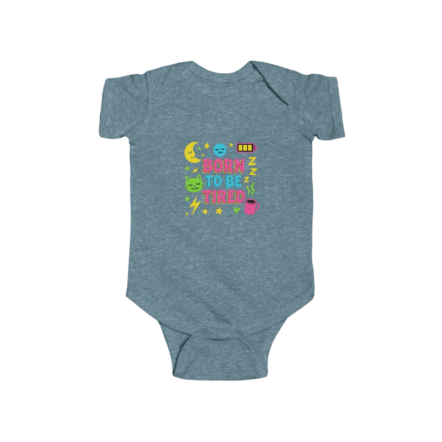 Born to Be Tired Infant Bodysuit, Baby Clothes, Cute Baby Gift, Newborn Outfit, Funny Baby Bodysuit, Baby Shower Gift Idea