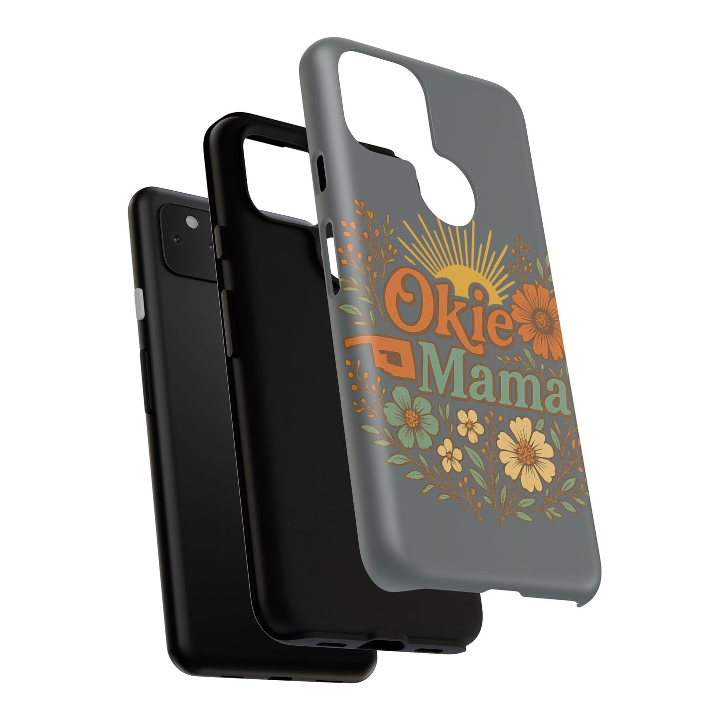 Floral Phone Case for Okie Mamas, Custom Tough Case, Gift for Mothers Day, Birthday, Stylish Phone Cover, Nature-Inspired Design