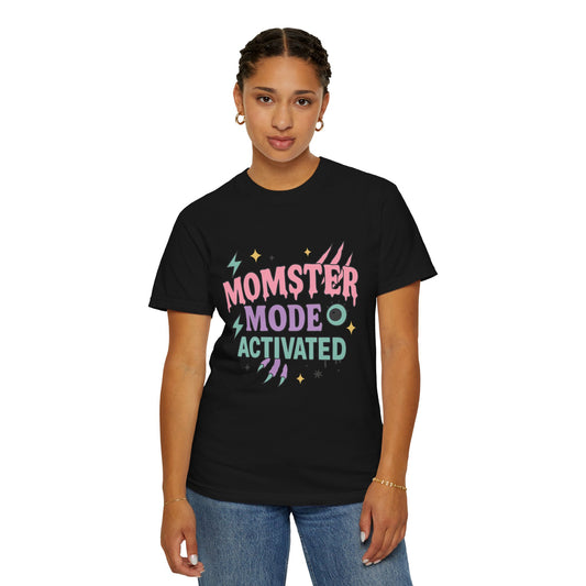 Momster Mode Activated Comfort Colors T-Shirt, Funny Mom Tee, Gift for Moms, Unisex Graphic Shirt, Parenting Humor Apparel