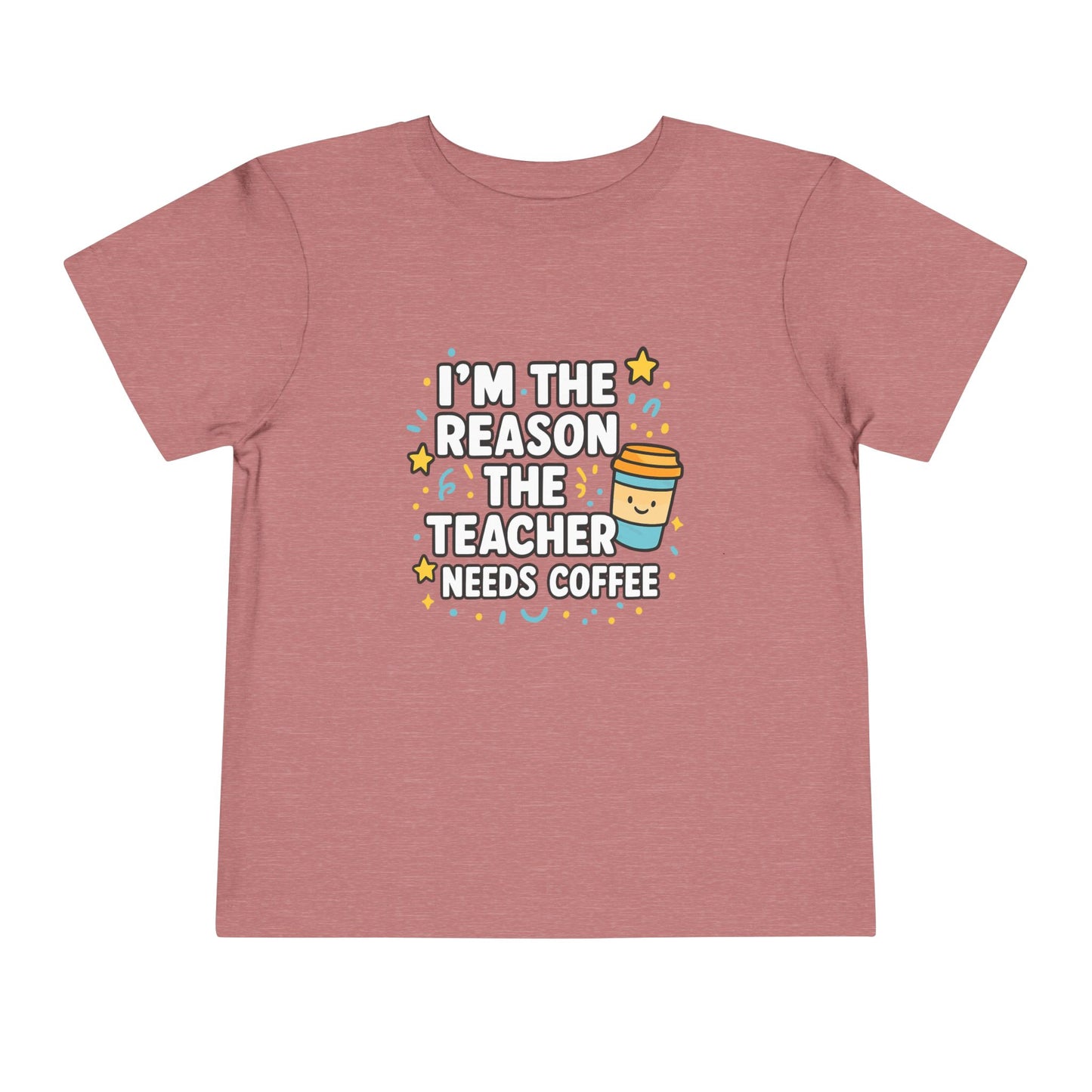 Toddler Teacher Appreciation Tee, Cute Toddler T-Shirt, Gifts for Teachers, Funny Kids Tee, Back to School Outfit, Coffee Lover Shirt