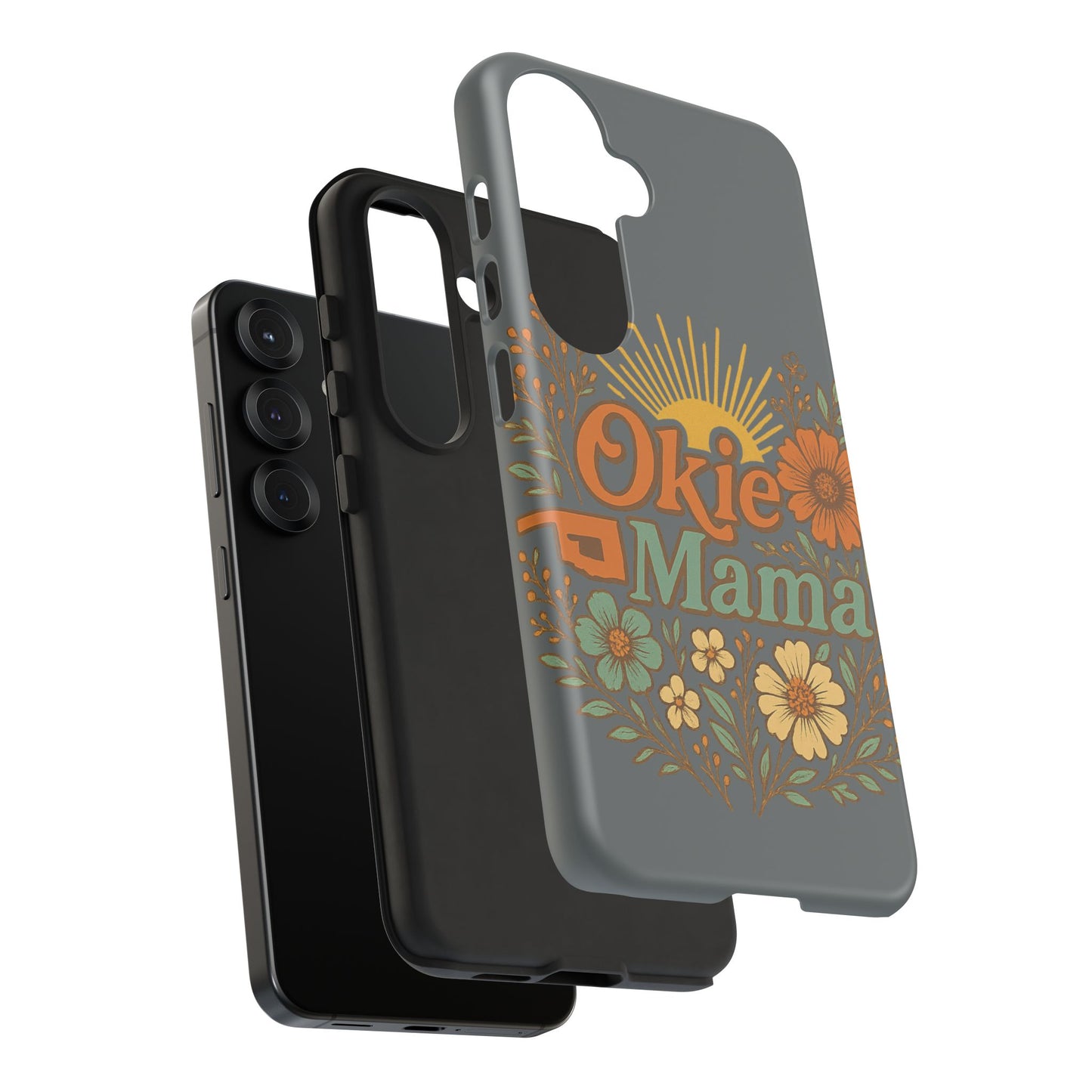 Floral Phone Case for Okie Mamas, Custom Tough Case, Gift for Mothers Day, Birthday, Stylish Phone Cover, Nature-Inspired Design