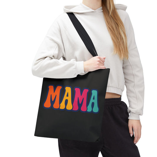 Colorful Mama Tote Bag, Gift for Moms, Reusable Shopping Bag, Stylish Handbag, Eco-Friendly Tote, Mother's Day Gift