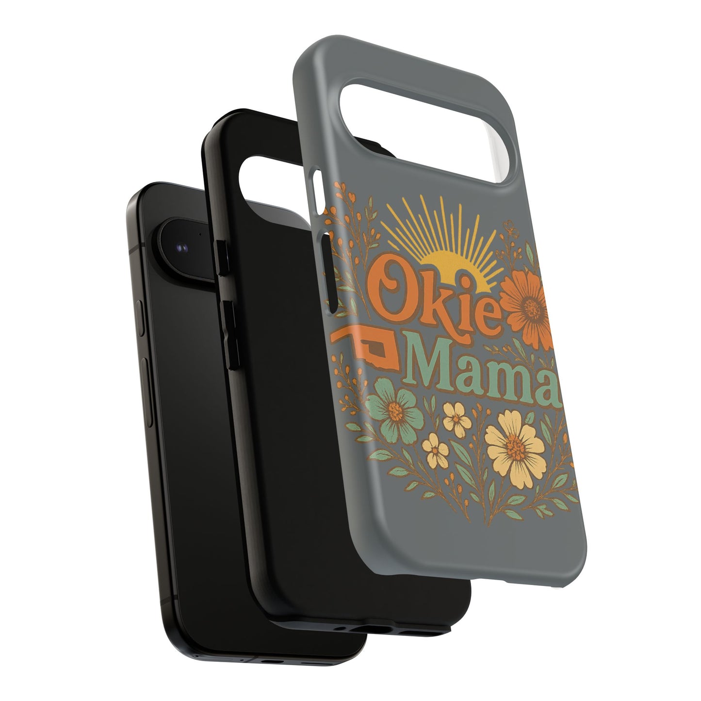 Floral Phone Case for Okie Mamas, Custom Tough Case, Gift for Mothers Day, Birthday, Stylish Phone Cover, Nature-Inspired Design