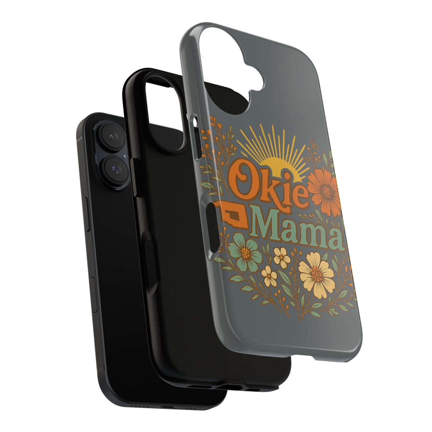 Floral Phone Case for Okie Mamas, Custom Tough Case, Gift for Mothers Day, Birthday, Stylish Phone Cover, Nature-Inspired Design